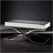 Southern Enterprises Ava Mirrored Metal Coffee Table in Silver