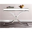 Southern Enterprises Ava Mirrored Metal Console Table in Silver