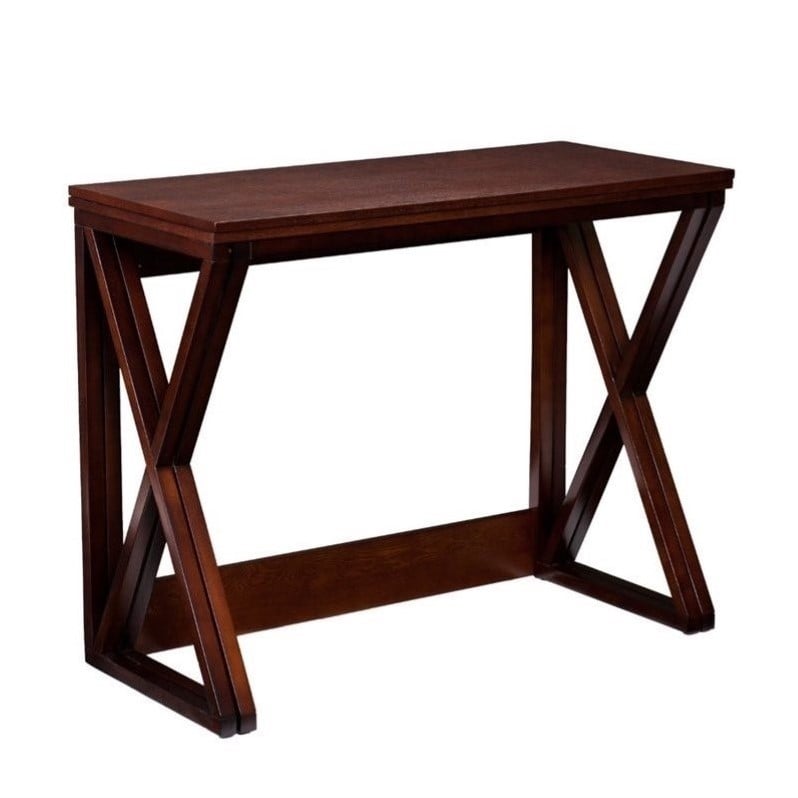 SEI Furniture Derby Flip-Top Counter Dining Table in Espresso