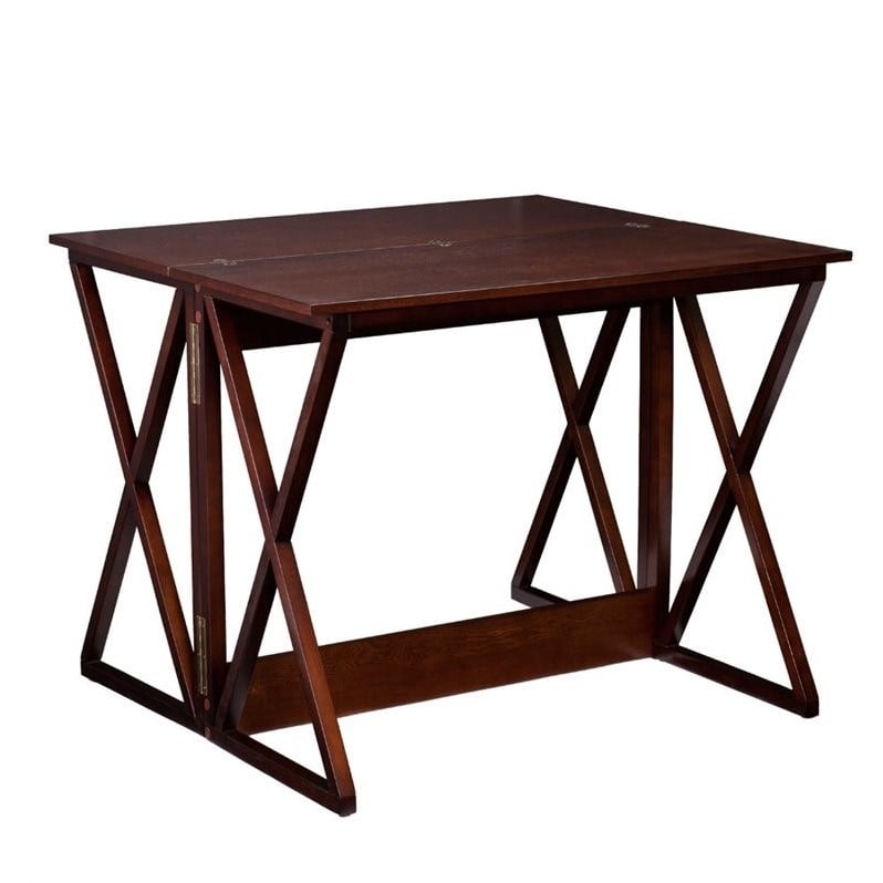 SEI Furniture Derby Flip-Top Counter Dining Table in Espresso
