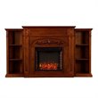 SEI Furniture Chantilly Bookcase Electric Fireplace in Oak