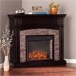 SEI Furniture Grantham Electric Media Fireplace in Ebony