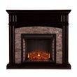 SEI Furniture Grantham Electric Media Fireplace in Ebony