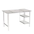 SEI Furniture Oslo Glass Desk in Chrome