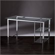 SEI Furniture Oslo Glass Desk in Chrome