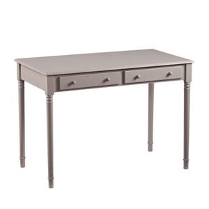SEI Furniture Janice 2-Drawer Writing Desk in Gray