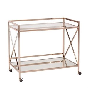 SEI Furniture Maxton Bar Cart in Metallic Gold