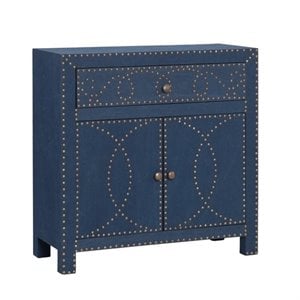 SEI Furniture Florian Double-Door Accent Chest in Soft Navy