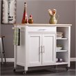 SEI Furniture Martinville Kitchen Cart in White