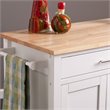 SEI Furniture Martinville Kitchen Cart in White