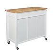 SEI Furniture Martinville Kitchen Cart in White