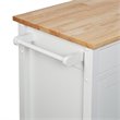 SEI Furniture Martinville Kitchen Cart in White