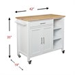 SEI Furniture Martinville Kitchen Cart in White