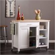 SEI Furniture Martinville Kitchen Cart in White