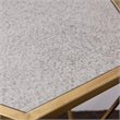 SEI Furniture Joelle Geometric Accent End Table in Gold