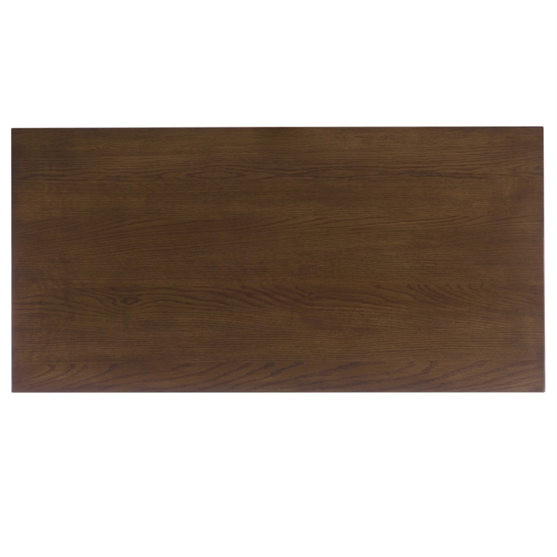 Southern Enterprises Amila Wood 1 Drawer Desk in Brown