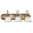 Livex Lighting Belmont 3 Bath Light in Antique Brass