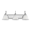 Livex Lighting Belmont 3 Bath Light in Brushed Nickel Finish with Chrome Insert