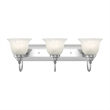 Livex Lighting Belmont 3 Bath Light in Brushed Nickel Finish with Chrome Insert