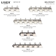 Livex Lighting Belmont 3 Bath Light in Brushed Nickel Finish with Chrome Insert