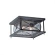 Livex Lighting Providence 2 Light Outdoor Ceiling Mount in Charcoal
