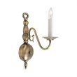 Livex Lighting Williamsburgh 1-Light Wall Sconce in Antique Brass