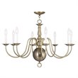 Livex Lighting Williamsburgh Chandelier in Antique Brass