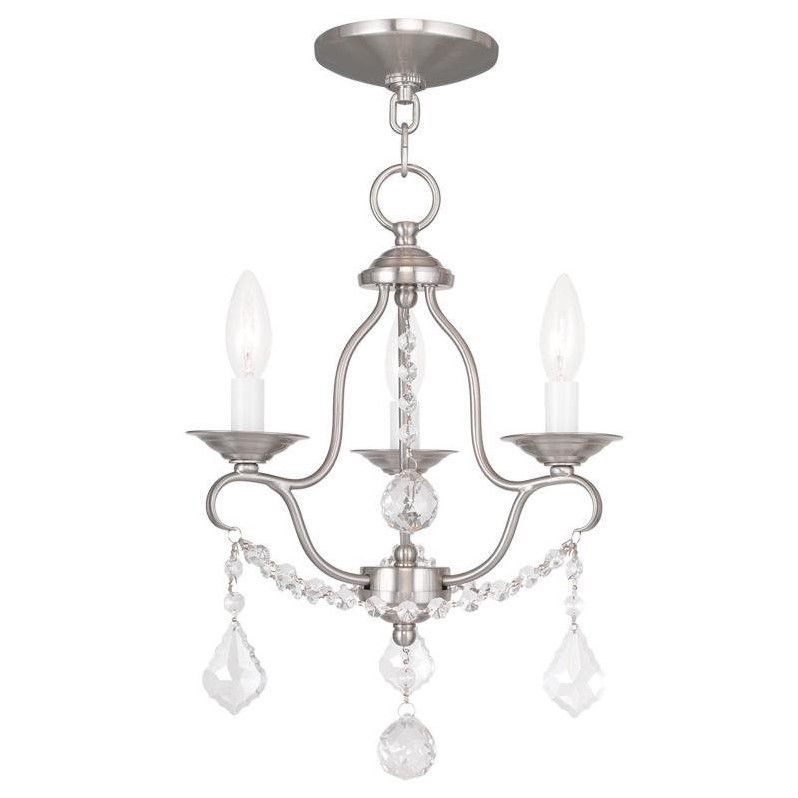 Livex Lighting Chesterfield Mini Chandelier in Brushed Nickel