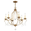 Livex Lighting Chesterfield Chandelier in Antique Gold Leaf