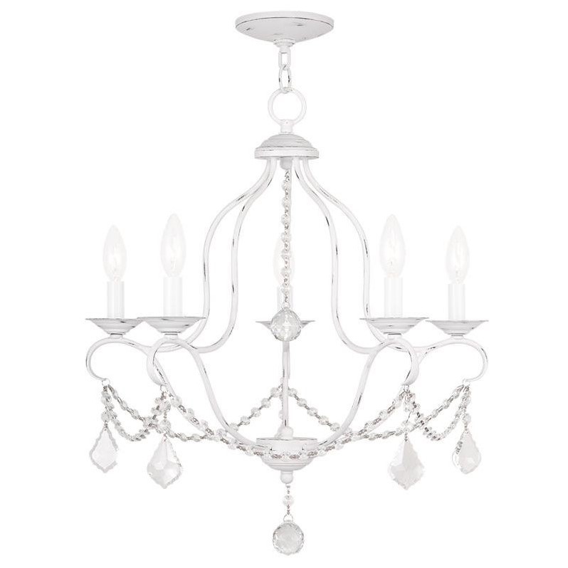 Livex Lighting Chesterfield Chandelier in Antique White