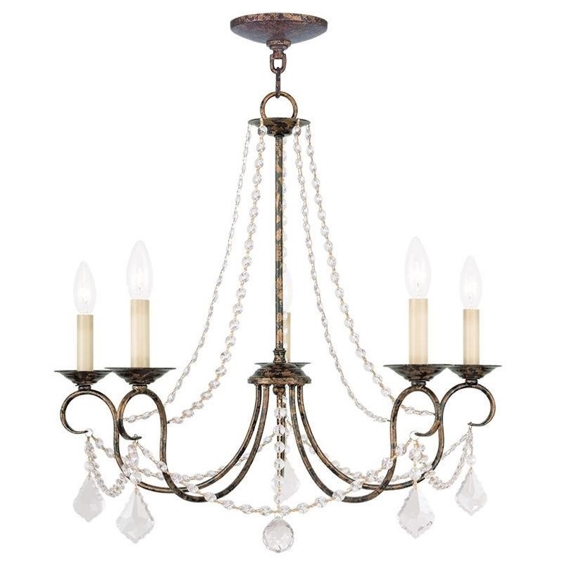 Livex Lighting Pennington Chandelier in Hand Applied Venetian Golden Bronze