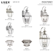 Livex Lighting Monterey 1-Light 60W Brass Outdoor Wall Lantern in Brushed Nickel