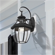 Livex Lighting Monterey 1-Light 100W Brass Outdoor Wall Lantern in Black