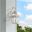 Livex Lighting Monterey 1-Light 100W Brass Outdoor Wall Lantern in Nickel