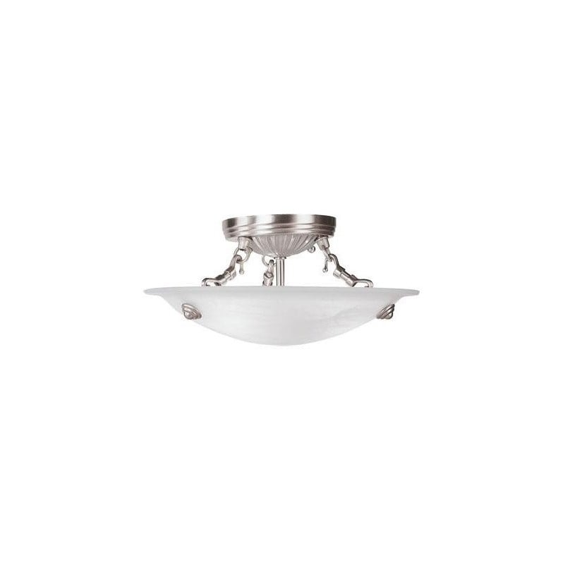 Livex Lighting Oasis Ceiling Mount in Brushed Nickel