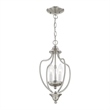 Livex Lighting Home Basics 3 Light Brushed Nickel Chain Hang/Ceiling Mount