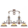 Livex Lighting Villa Verona Island in Verona Bronze with Aged Gold Leaf Accents