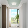 Livex Lighting Oasis 3-Light Contemporary Metal Ceiling Mount in Brushed Nickel