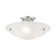 Livex Lighting Oasis 3-Light Contemporary Metal Ceiling Mount in Brushed Nickel