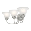 Livex Lighting Edgemont 3-Light Metal & Glass Bath Light in Polished Chrome