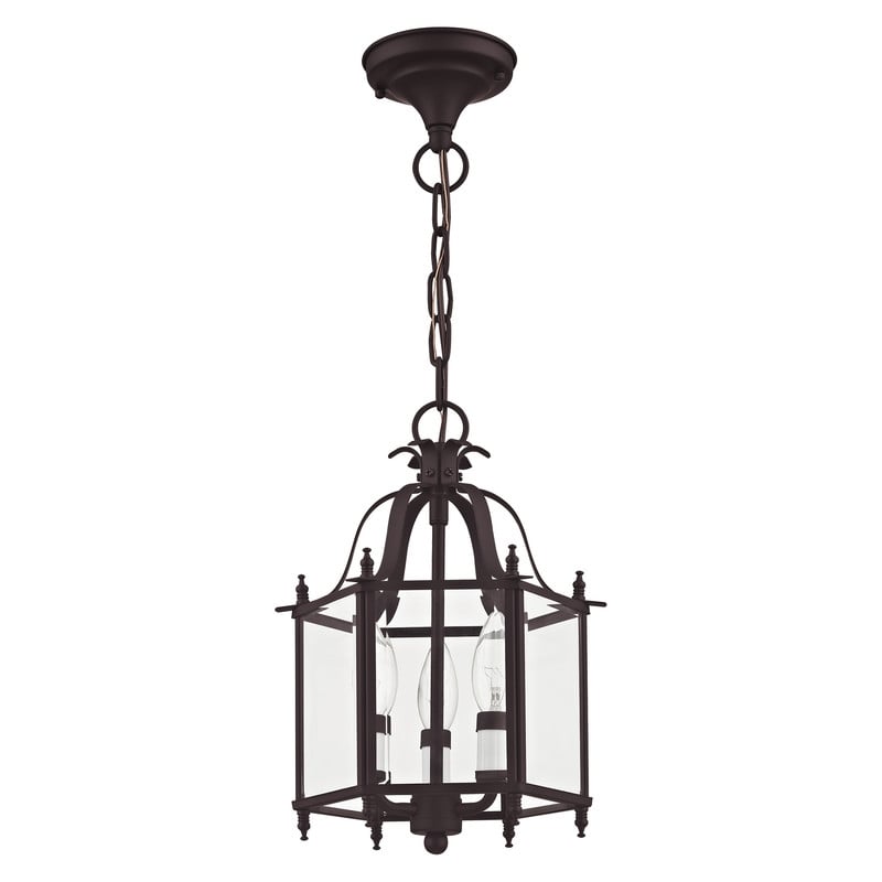 Livex Lighting Livingston 3 Light Bronze Chain Hang/Ceiling Mount