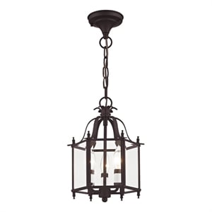 Livex Lighting Livingston 3 Light Bronze Chain Hang/Ceiling Mount