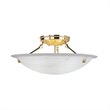 Livex Lighting Oasis Ceiling Mount in Polished Brass