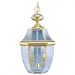 Livex Lighting Monterey 2 Light Outdoor Chain Hang in Polished Brass