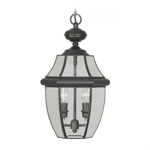 Livex Lighting Monterey 2 Light Outdoor Chain Hang in Black