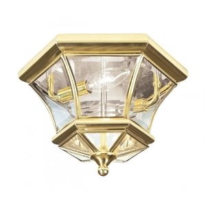 Livex Lighting Monterey Ceiling Mount in Polished Brass