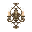 Livex Lighting Seville Wall Sconce in Bronze with Gilded Accents in Multi Color