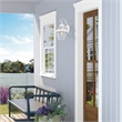 Livex Lighting Monterey 1-Light 100W Brass Outdoor Wall Lantern in White