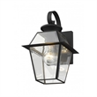 Livex Lighting Westover 1-Light Brass Outdoor Wall Lantern in Black