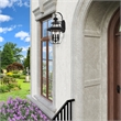 Livex Lighting Monterey 3-Light Brass Outdoor Wall Lantern in Black